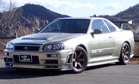 スカイラインGTR R34ニュルのレンタカー